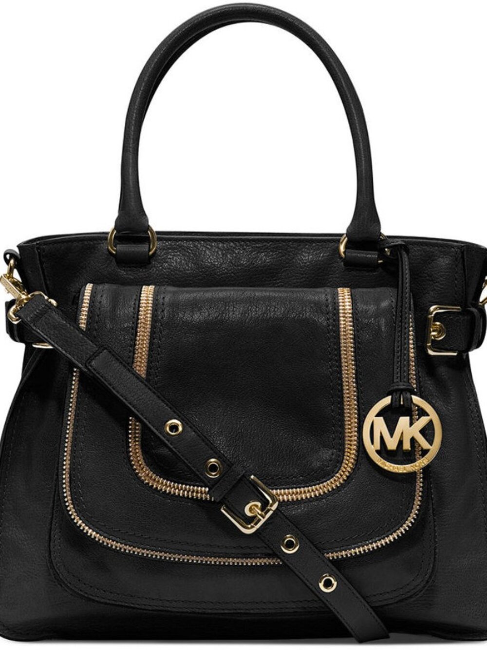Michael Kors Naomi Large “Navy” Leather Satchel 